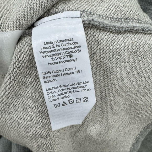 J.Crew gray soft terry pullover top sweatshirt half zip Sz XS - Picture 5 of 6